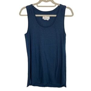 ANTHROPOLOGIE Linen Tank Top Blue Size XS